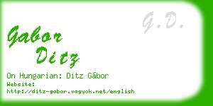 gabor ditz business card