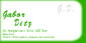 gabor ditz business card